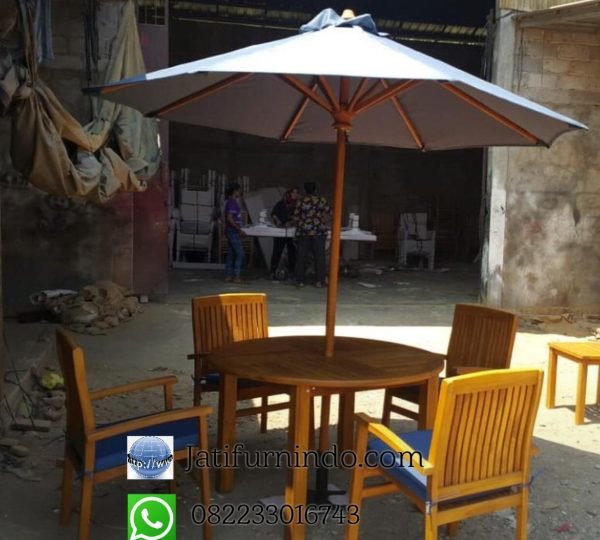 Set Kursi Cafe Meja Payung Minimalis